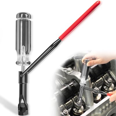 LAIKOU 12mm Jam Nut Valve Adjustment Tool - Slotted Valve Lash Adjusting Stud, Compatible with Honda Nissan Toyota Vehicle Engines - 648828 Valve Lapping Guiding Removal Tool (12mm)