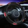 SwpWab Austria Flag Heartbeat Auto Stretch Steering Wheel Cover Skidproof Available for Most Trucks, Suvs, Cars, 14.5-15.5 Inch view 1