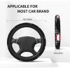 SwpWab Austria Flag Heartbeat Auto Stretch Steering Wheel Cover Skidproof Available for Most Trucks, Suvs, Cars, 14.5-15.5 Inch view 4