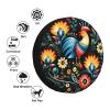 Spare Tire Cover Waterproof Dust-Proof Wheel Cover Windproof Tire Protector Polish Folk Art Pattern Tire Wheel Protector Rv Tire Covers Universal Size Fit for Trailers Camper Truck 14 inch view 3