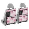KJIMZO Pink Bows Car Backseat Organizer Kick Mats Protector Seat Covers Vehicle Back Seat with Storage Pockets for Road Trip-2Ppacks view 1