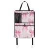 KJIMZO Pink Bows Car Backseat Organizer Kick Mats Protector Seat Covers Vehicle Back Seat with Storage Pockets for Road Trip-2Ppacks view 2