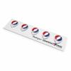 The Mini Stealie 3.0 5-Pack Car Badge Emblem in Bone White with Red and Blue view 1
