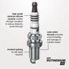 6 pc NGK Ruthenium HX Spark Plugs compatible with BMW 530xi 3.0L L6 2006-07 view 2