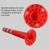 Rubber Parking Bollards for Driveway,Industrial Safety Bollards,Reflective Channelizer Post,Driveway Blocker for Road Safety,Safety Barrier Bollard for Driveways,for Parking Barrier, Road Safety(White view 2