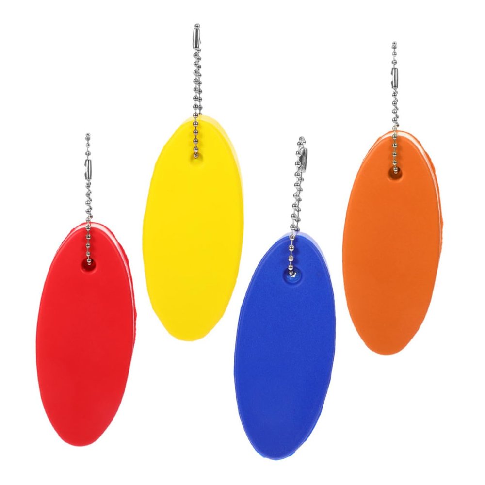 BESPORTBLE 4pcs Elegant Oval Boat Key Float Keychain Floating Keyring Foam Buoy for Outdoor