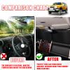 Car Windshield Sun Shade Compatible with Toyota FJ Cruiser 2007-2021 Auto Windshield Sunshades Foldable Blocks UV Rays Sun Visor to Keep Your Vehicle Cool and Damage Free (Style D) view 2