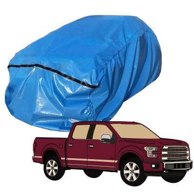Car Cover Pickup Truck Car Cover Waterproof All Weather Heavy Duty PVC Tarp Flood Guard Car BagReusable Fully Enclosed Sealed Mobile Garage Covers(L5.5xW2.3xH2M/18x7.5x6.6FT)