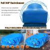 Car Cover Pickup Truck Car Cover Waterproof All Weather Heavy Duty PVC Tarp Flood Guard Car BagReusable Fully Enclosed Sealed Mobile Garage Covers(L5.5xW2.3xH2M/18x7.5x6.6FT) view 4