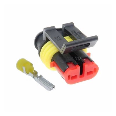 1 set 2 pins 282080-1 282104-1 Automotive Wiring Harness Waterproof Male and Female Docking Automotive Wiring Connector(1 Set female)