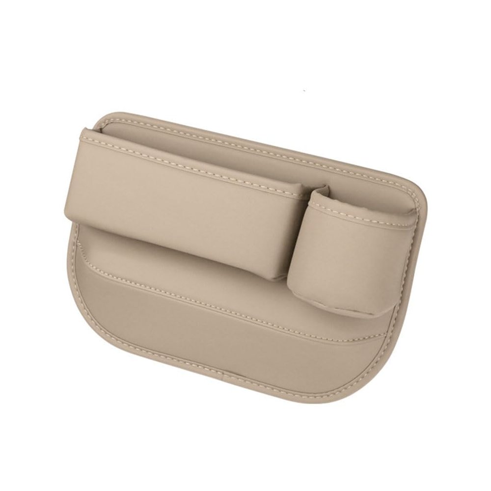 ZHIJIESS Car Seat Gap Filler for Ford Edge 2016 2017 2018 2019 2020 2021 2022 2023 2024, Gap Storage Box Automotive Seat Organizer Seat Gap Durable Gap Filler Car Accessories,Co-Pilot Beige