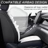 HBXT Car Seat Covers for Lexus RX 350 2007-2026, Premium Nappa Leather Waterproof & Anti-Slip, Full Coverage Customized fit Lexus RX 350 Seat Covers Front Set (2 Seats Standard,Black-White) view 2