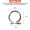 UHANBUT 3 Inch Car V Band Clamp, Automotive Exhaust Tube Clamps for Flange Kit, Stainless Steel V Band Clamp Replacement Accessories for Downpipes, Exhaust Systems (3", 2PCS) view 2