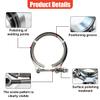UHANBUT 3 Inch Car V Band Clamp, Automotive Exhaust Tube Clamps for Flange Kit, Stainless Steel V Band Clamp Replacement Accessories for Downpipes, Exhaust Systems (3", 2PCS) view 3