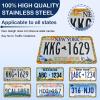 Beautiful Floral Print License Plate Frame - Unobstructed Narrow-Edge 2 Packs Universal Stainless Steel Car License Plate Frames Holder Solid Holder with 4 Holes Rustproof for Men Women view 4