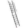 8 9 10 11 12 13 Feet Window Well Egress Ladder with Anti-Slip Wide Pedals, Caravans/ Truck Climbing/ Dorm Ladder for Lofted Bed, Folding Emergency Escape Ladder Basement Safety(Black,10 Step-9.6') view 1