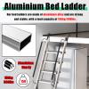 8 9 10 11 12 13 Feet Window Well Egress Ladder with Anti-Slip Wide Pedals, Caravans/ Truck Climbing/ Dorm Ladder for Lofted Bed, Folding Emergency Escape Ladder Basement Safety(Black,10 Step-9.6') view 3