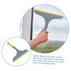 JUMPLAWN Professional Glass Cleaning Tool Double-Sided Window Squeegee for Home Use Bathroom Car Sturdy Plastic Ergonomic Handle for Shower Doors and Windshields view 4