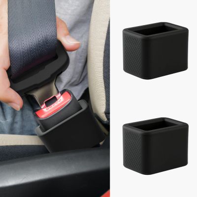 fccairms 2Pcs Seat Belt Buckle Holder, Silicone Auto Seat Belt Buckle Booster, Keep Upright and Stable.