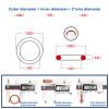 Red Silicone O-Ring OD 10-80mm Thickness CS 3/3.5/4/5mm Food Grade Sealing Ring Waterproof & Insulated Gasket Washer(OD 10mm-50pcs) view 3