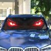 Evil Red Eyes Fire Windshield Sunshade Car Sun Shade Front Window Shade for Truck SUV Blocks UV Rays Sun Reflector Visor Protector Accordion Folding view 2