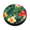 hojas tropicales y Flores Spare Tire Cover Waterproof Dustproof Car Wheel Protectors Portable Camper Spare Tire Cover Universal Fit for Rv SUV Truck Travel Trailers Accessories 16 inch view 3