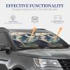 2 Piece Windshield Sun Shade Foldable Car Sunshade for Front Window Auto Interior Cover Alaska Mountains Sun Visor Protector Window Sun Blocker to Keeps Your Vehicle Cool Large view 3