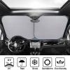 2 Piece Windshield Sun Shade Foldable Car Sunshade for Front Window Auto Interior Cover Alaska Mountains Sun Visor Protector Window Sun Blocker to Keeps Your Vehicle Cool Large view 4