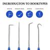 Salior 2PCS CarbonSteel Hook Tool and Pick Set,Double End Pick and Hook Set Auxiliary Dismantling Fittings,Universal O Ring Pick Set and Hook Tool Car Accessories Fit for Most Cars (Blue) view 4