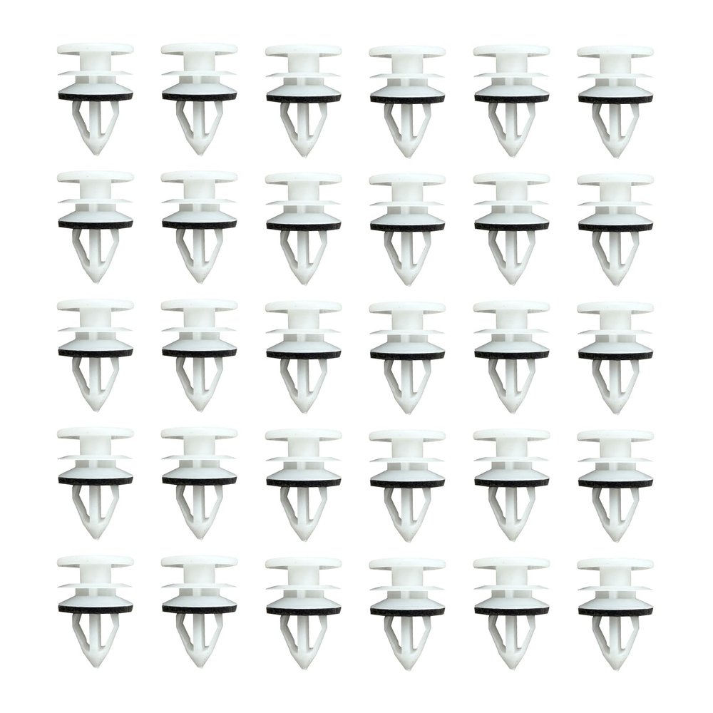 OTMGTGM 30pcs Door Trim Panel Retainer Clip for GM Chevy Saab Hummer Cadillac, Replacement for 11519031, White Nylon Rivets Fastener