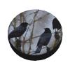15 Inch Tire Cover Black Crow Birds Weatherproof Spare Tire Covers Dustproof Wheel Protectors Universal Fit for Rv Trailer SUV Truck Camper view 3