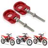 USTPO Motorcycle 2pcs 12mm Chain Adjuster Tensioner Swingarm Spool Tensioner Tension Adjuster CNC Universal for CRF 110 CRF110 CRF110F CRF110F 2013-2025 Dirt Pit Bike Red view 1