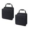 Foldable Car Seat Back Organizer, Large Capacity Hanging Car Backseat Storage Bag with Cup Holders, PU Leather Waterproof Car Trash Bag Can, Car Travel Accessories for Most Vehicles (2PCS) view 1