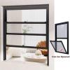 Bottomless Frame Windows Vertical Sliding Window, Secure Lockable House Windows Aluminum, Tempered Glass Replacement Window for Outdoor Indoor Commercial(Gray,WxH 22x36 in) view 4