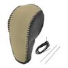 TUCKBOLD Anti-Slip Gear Shift Knob Cover Car Stick Shifting Handle Protector for Ford Edge 2011-2014 Beige Faux Leather view 1