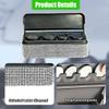 UHANBUT Bling Coin Holder for Car, Portable Crystal Rhinestone Automotive Coin Change Organizer with 4 Compartments, Universal Sparkling Cars Storage Box Money Dispenser for Vehicles (White) view 3