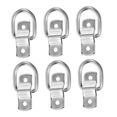 Zerodeko 6pcs Heavy Duty D Ring Anchor Lashing Rings for Floor Mount Tie Down Points for Ropes Cables Straps Easy Installation for Motorcycle Truck and Cargo Use