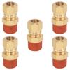 HASAOMOI 5PCS 3/8" Tube OD x 3/8" NPT Thread Connect Fittings Brass Union Straight Joint DOT Approved, Air Line Adapter Air Suspension Kit for Truck Trailers and Air Brake System view 1