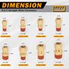 HASAOMOI 5PCS 3/8" Tube OD x 3/8" NPT Thread Connect Fittings Brass Union Straight Joint DOT Approved, Air Line Adapter Air Suspension Kit for Truck Trailers and Air Brake System view 2