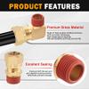 HASAOMOI 5PCS 3/8" Tube OD x 3/8" NPT Thread Connect Fittings Brass Union Straight Joint DOT Approved, Air Line Adapter Air Suspension Kit for Truck Trailers and Air Brake System view 4