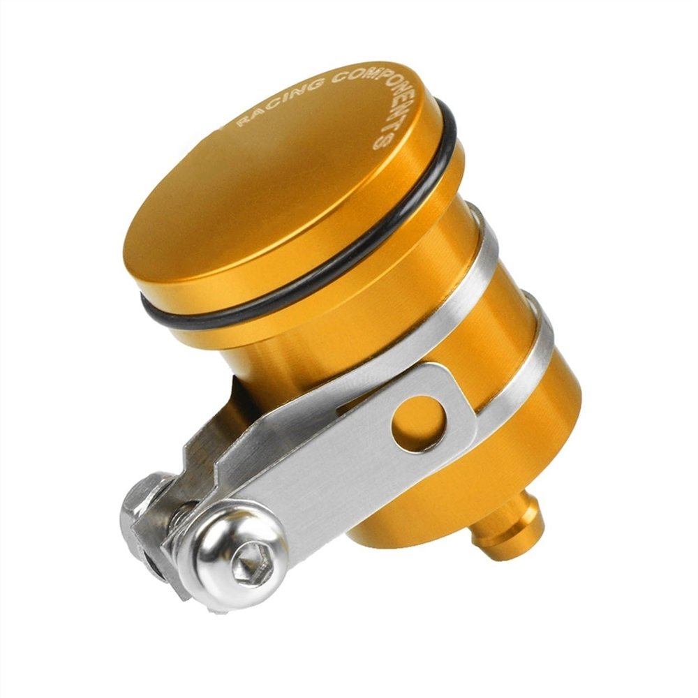 EGFEY Motorcycle Reservoir Accessories Motorcycle Brake Fluid Reservoir Clutch Master Cylinder Tank Oil Fluid Cup CNC for Ducati Hypermotard 2019 2018 2017 2016 2015(Gold)