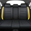 Quiln-03 Leather Seat Cover 5 Seat Full, Universal Suitable for Most Cars, SUVs, Pickup Trucks, Airbag Compatible Car Seat Cushion Covers (Black&Yellow) view 3
