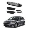 waltyotur Front Bumper Grille Upper and Lower Black Grill Replacement for Focus 2015-2018 view 1