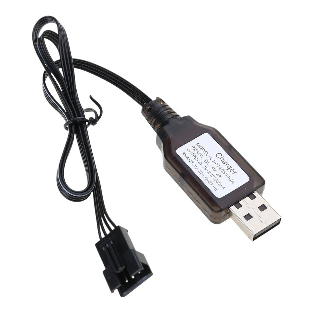 QMQJIA 50cm Long High Efficiency 3.7Vx2 SM4P Lithium Charging Cord for DE36W DE65 HM202 EC08 EC16 Car Constant Current Charging