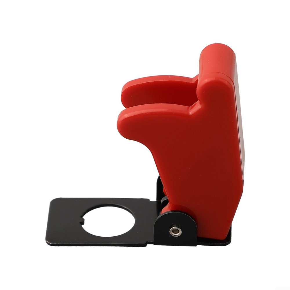 On/Off SPST Toggle Switch Cover with Missile Flick Mechanism Designed for 12V Vehicle Use (red)