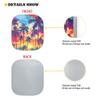 Quelytytrip Hawaiian Sunset Palm Trees Car Windshield Sun Shade Foldable Car Window Shades for Front,2PCs view 3