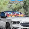 Quelytytrip Hawaiian Sunset Palm Trees Car Windshield Sun Shade Foldable Car Window Shades for Front,2PCs view 4