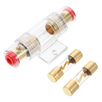 CHILDWEET 30A In-line Agu Fuse Holder with Transparent Design for Car Audio Power Protection Automotive Electrical Fuse Block Enhancing Sound Quality and Overcurrent Safety in Compact Cars and Suvs