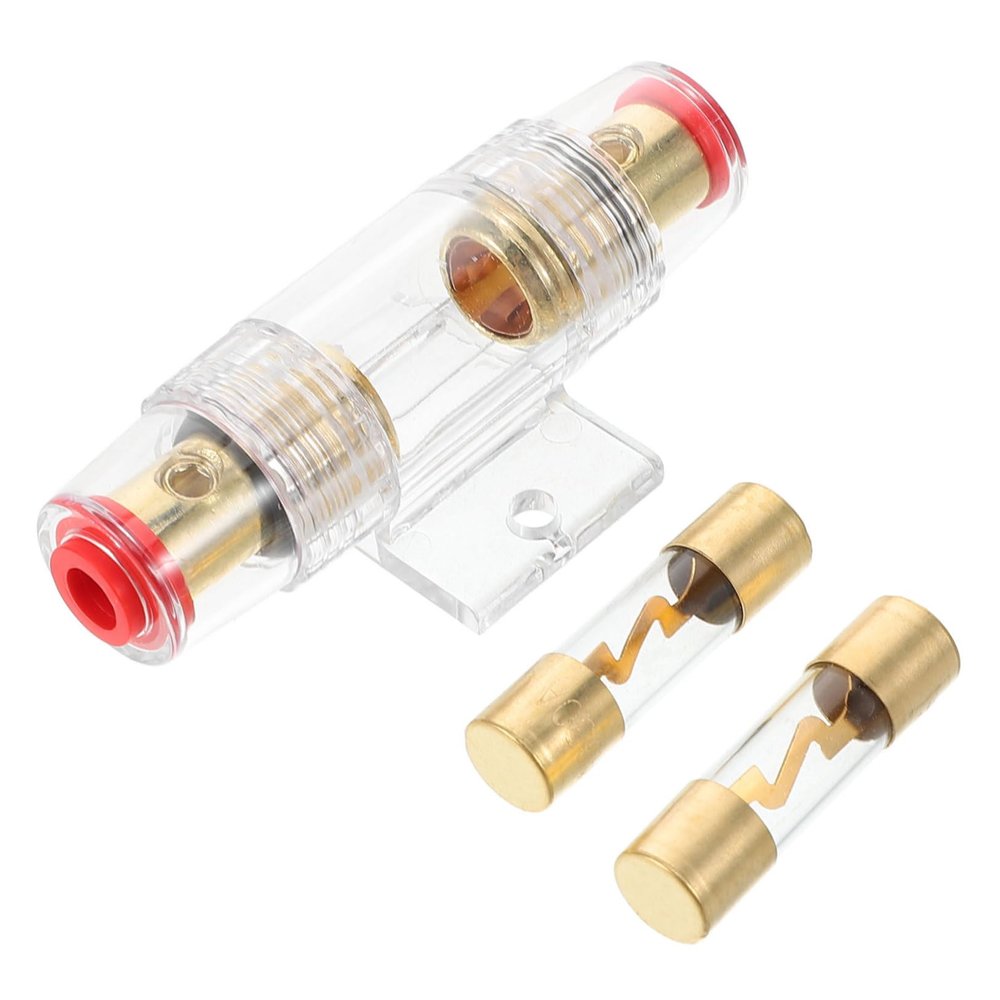 CHILDWEET 30A In-line Agu Fuse Holder with Transparent Design for Car Audio Power Protection Automotive Electrical Fuse Block Enhancing Sound Quality and Overcurrent Safety in Compact Cars and Suvs