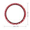 Red White Polka Dot Steering Wheel Cover Universal 15 Inch, Elastic & Anti-Slip Auto Steering Wheel Protector Lovely Decor Car Accessories for Women Men view 2